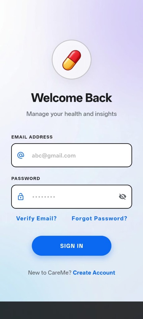 Smart Reminder Mobile App Screenshot