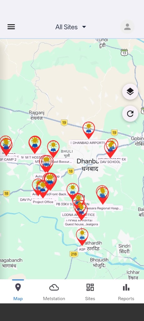 All Sites Map View